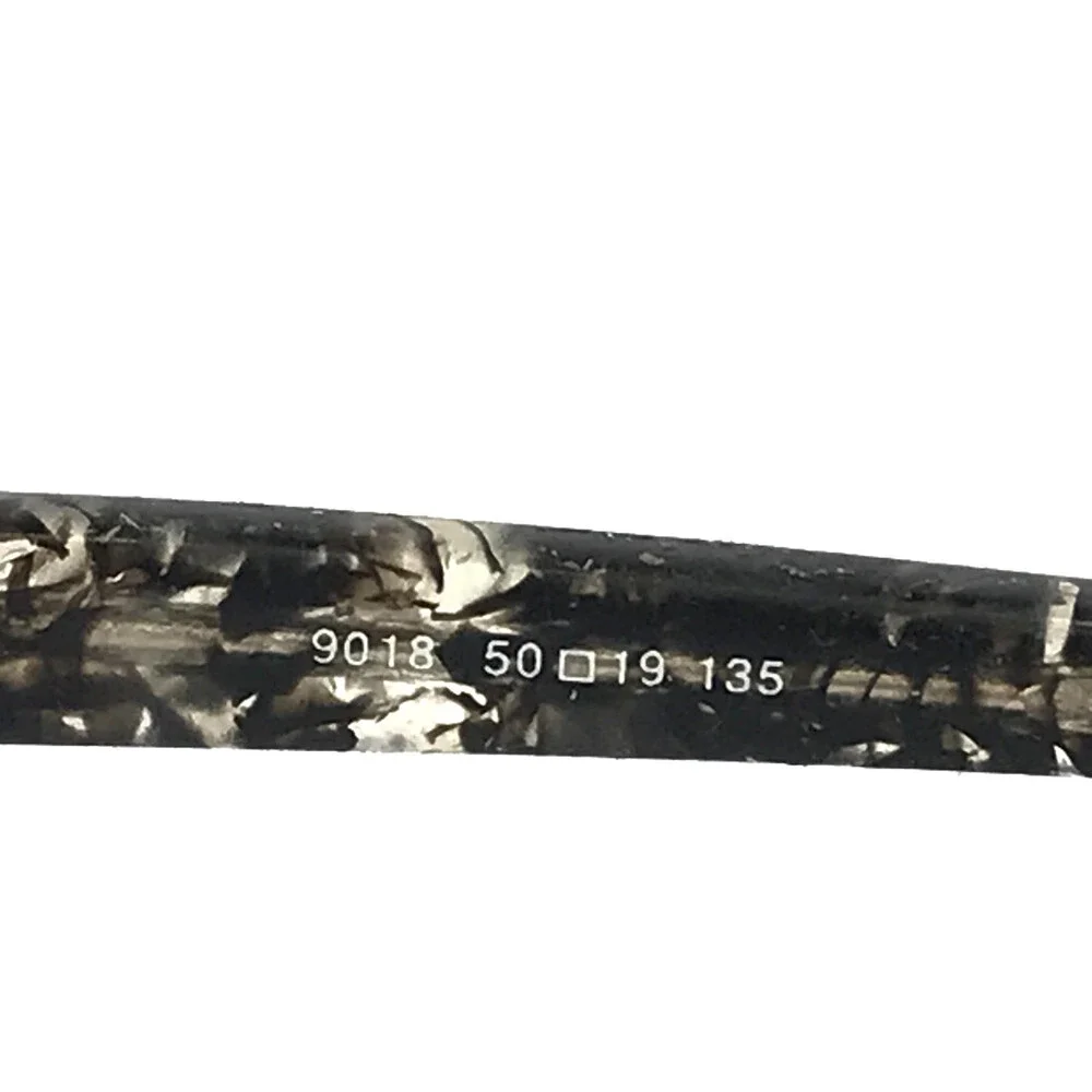 ogi Petite Eyeglasses Frames 9018 COL. 10 Black Marble Wire Rim 50-19-135